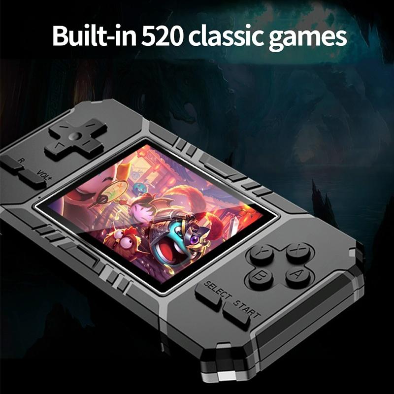 520 Classic Games Handheld Console With 3.0 Screen For S8 - Army Green