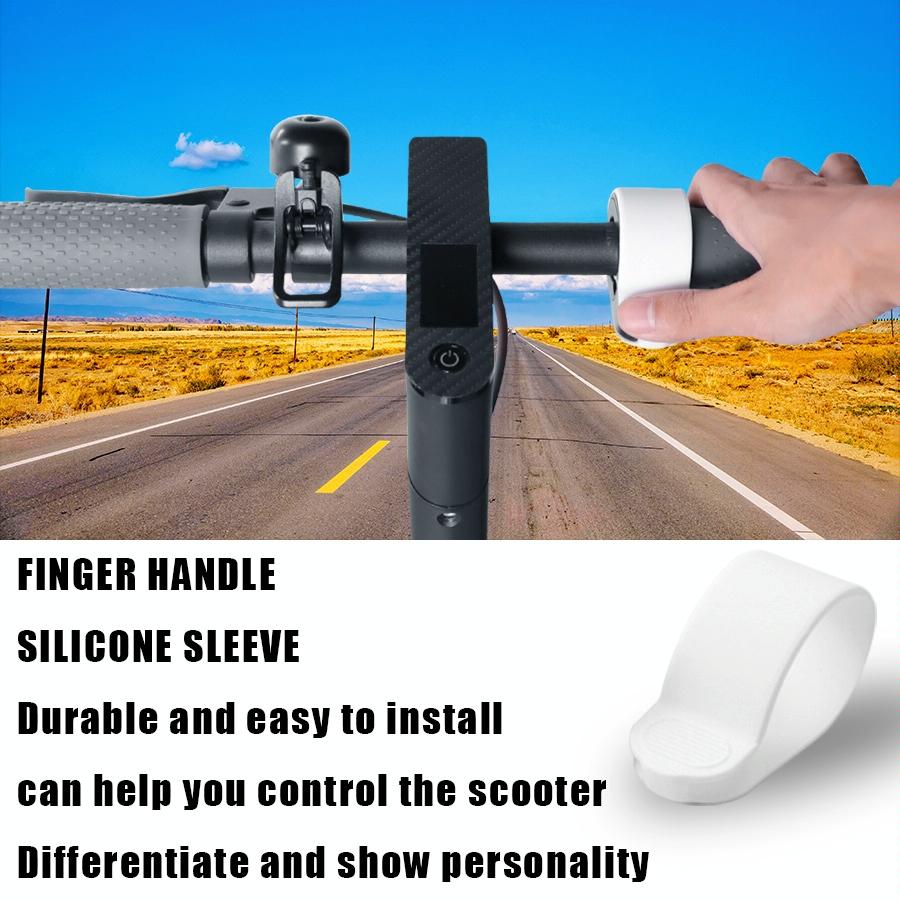 2pcs Silicone Scooter Accelerator Dial Cover for Xiaomi M365 / 1s / Pro / Max G30 / Es2 - White