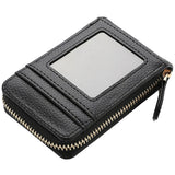 Multi Slot Short Card Holder With Zipper Coin Purse Pu Leather - Purple - Extra Image