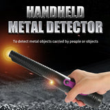 Outdoor Handheld Metal Detector for Treasure Hunting - Orange Green - Rear View