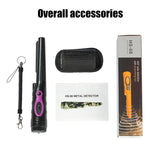 Outdoor Handheld Metal Detector for Treasure Hunting - Orange Green - Low Angle