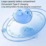 Wireless Bluetooth Earphone - Transparent Ear Clip - Ows Sports - Blue - Close-Up Angle