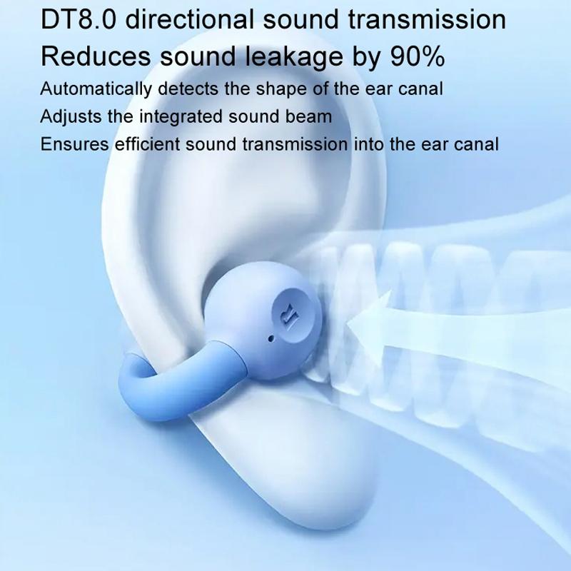 Wireless Bluetooth Earphone - Transparent Ear Clip - Ows Sports - Blue