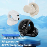 Wireless Clip-on Bluetooth Earphone for Sports and Gaming - Light Skin - Side View
