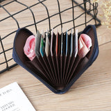 Woven Mini Coin Purse For Ladies Student Id & Card Holder - Brown - Low Angle