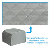 Large Home Bread Maker Dust Cover - Polyester - Gray - Rear View