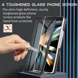 For Samsung Galaxy Z Fold4 5G Leather Folding Phone Case - Purple - Extra Image