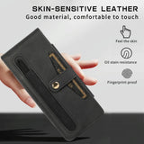 For Samsung Galaxy Z Fold4 5G Leather Folding Phone Case - Purple