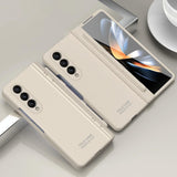 For Samsung Galaxy Z Fold4 5G Foldable Phone Case With Pen And Stylus - White