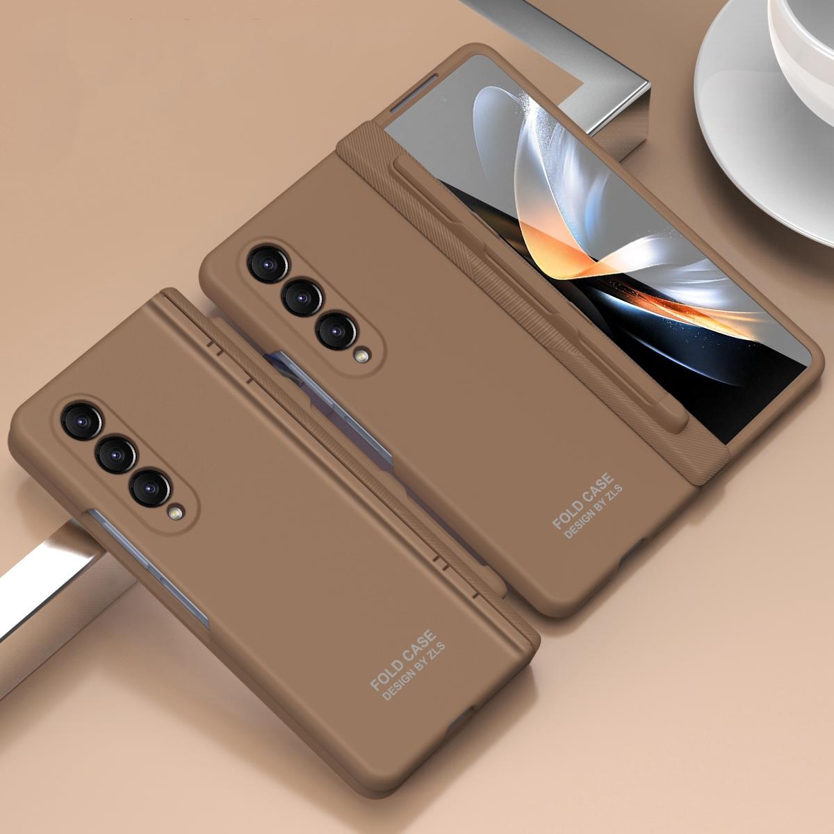 For Samsung Galaxy Z Fold4 5G Foldable Phone Case With Pen And Stylus - White