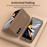 For Samsung Galaxy Z Fold4 5G Foldable Phone Case With Pen And Stylus - White - Top-Down View