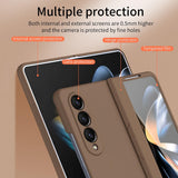 For Samsung Galaxy Z Fold4 5G Foldable Phone Case With Pen And Stylus - White
