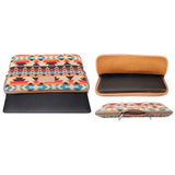 12 Inch Lingge Laptop Liner Bag - Pattern Design - Orange Pattern Geometry - 45-Degree Angle