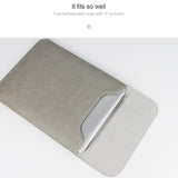 13.3 Inch Ultra-thin Notebook Liner Bag with Small Bag - Perfect for On-the-go - Dark Grey - 45-Degree Angle