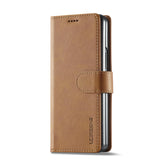 For Samsung Galaxy Z Fold4 5G Calf Leather Phone Case - Red - Extra Image