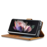 For Samsung Galaxy Z Fold4 5G Calf Leather Phone Case - Red - Extra Image