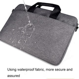 14.1-15.4 Inch Portable Laptop Bag with Single-shoulder Strap - Gray With Shoulder Strap