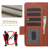 For Samsung Galaxy Z Fold4 5G Leather Phone Case With Pen Slot - Rose Gold
