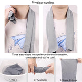 Portable Quick Dry Sports Towel Set with Silicone Sleeve and Storage Bag - 30x80cm - Grey - 30X90Cm - Top-Down View