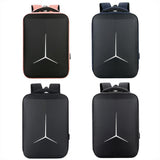 Waterproof Business Laptop Backpack With Usb Port - Multifunctional - Dark Gray - 17 Inch - Side View