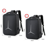 Waterproof Business Laptop Backpack With Usb Port - Multifunctional - Dark Gray - 17 Inch - Close-Up Angle