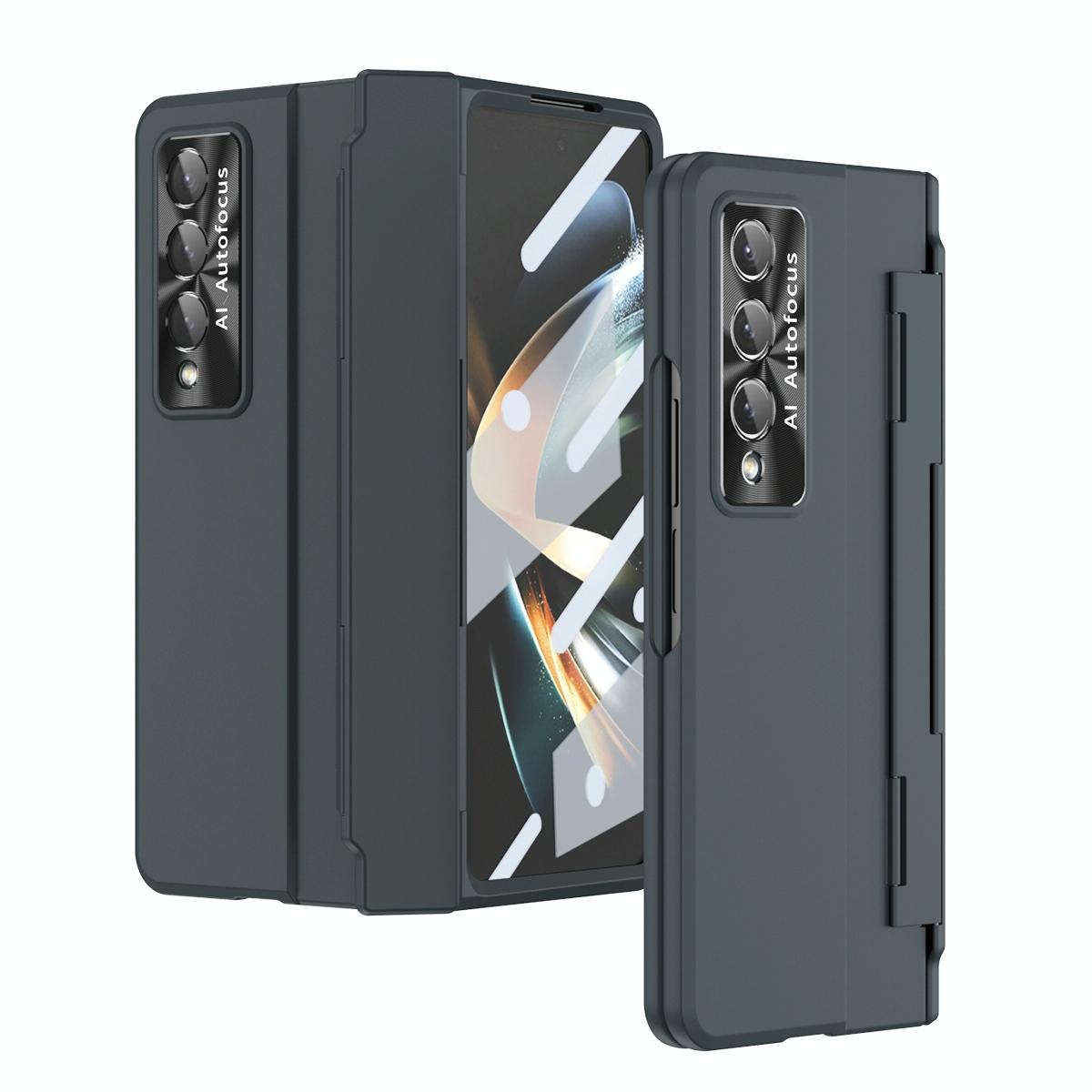 For Samsung Galaxy Z Fold4 5G Full Coverage Hinge Phone Case - Green
