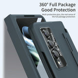 For Samsung Galaxy Z Fold4 5G Full Coverage Hinge Phone Case - Green - Extra Image