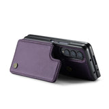 For Samsung Galaxy Z Fold4 5G Leather Rfid Phone Case - Wine Red - Extra Image
