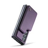 For Samsung Galaxy Z Fold4 5G Leather Rfid Phone Case - Wine Red - Extra Image