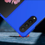 For Samsung Galaxy z Fold4 5G Smooth Skin Phone Case with Big Hole Fuel Injection - Green - Rear View