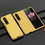 For Samsung Galaxy z Fold4 5G Smooth Skin Phone Case with Big Hole Fuel Injection - Green