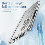 For Samsung Galaxy Z Fold4 5G Foldable Phone Case With Pen Slot - Electroplated - Gold - Close-Up Angle