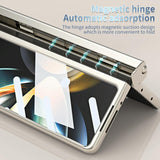 For Samsung Galaxy Z Fold4 5G Foldable Phone Case With Pen Slot - Electroplated - Gold - Extra Image