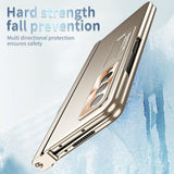 For Samsung Galaxy Z Fold4 5G Foldable Phone Case With Pen Slot - Electroplated - Gold - Extra Image