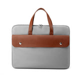 Stylish Pu Leather Laptop Bag - Briefcase Cover - Grey - 15.6 Inch - Extra Image