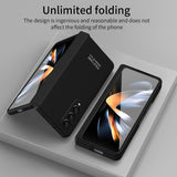 For Samsung Galaxy Z Fold4 5G Premium Hinged Folding Case - White - Top-Down View