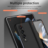 For Samsung Galaxy Z Fold4 5G Premium Hinged Folding Case - White - 45-Degree Angle