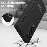 For Samsung Galaxy Z Fold4 5G Premium Hinged Folding Case - White - Close-Up Angle