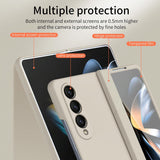 For Samsung Galaxy Z Fold4 5G Premium Hinged Folding Case - White - Extra Image