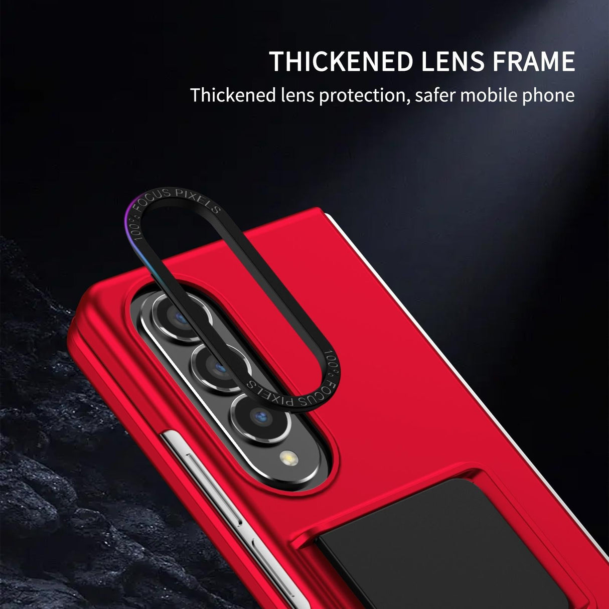 For Samsung Galaxy Z Fold4 5G Foldable 3D Design Phone Case - Wine Red