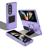 For Samsung Galaxy Z Fold4 5G Foldable 3D Design Phone Case - Wine Red