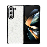 For Samsung Galaxy Z Fold4 5G Floral Print Protective Phone Case - White