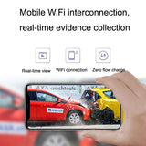 1080p Hd Car Recorder with Wifi for Parking Monitoring - With Button + Parking Monitoring Line