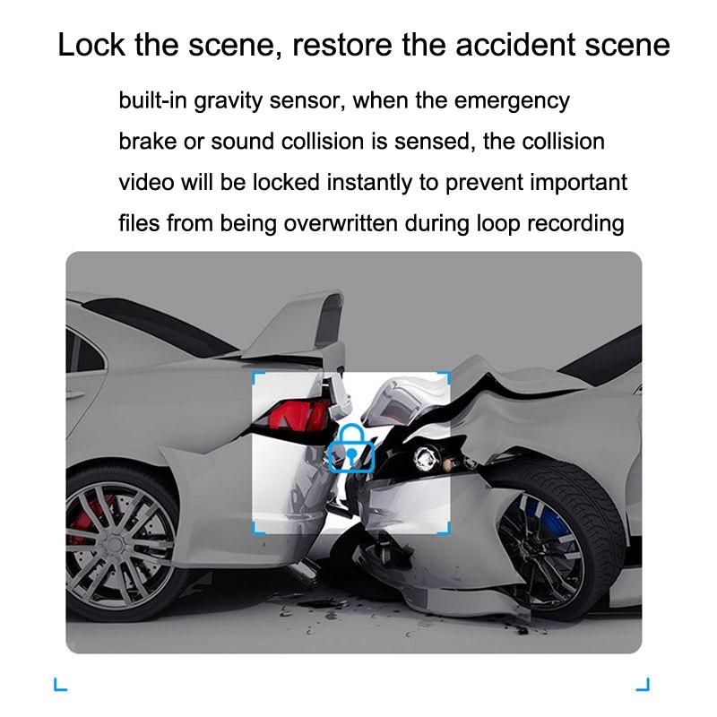 1080p Hd Car Recorder with Wifi for Parking Monitoring - With Button + Parking Monitoring Line