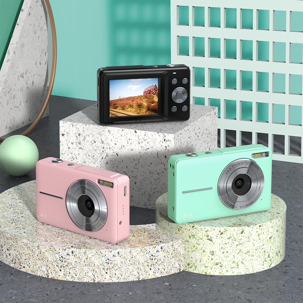 Mini Children Photography Camera - 2.4-inch Hd 16x Zoom - Green+32G