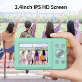 Mini Children Photography Camera - 2.4-inch Hd 16x Zoom - Green+32G