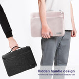 14 Inch Waterproof Laptop Handbag In Bg-01 Design - Grey - 16 Inch - Top-Down View