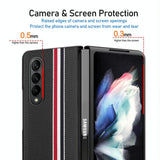 For Samsung Galaxy Z Fold4 5G Shockproof Twill Phone Case - Pc Tpu - Blue