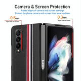For Samsung Galaxy Z Fold4 5G Shockproof Twill Phone Case - Pc Tpu - Blue - 45-Degree Angle