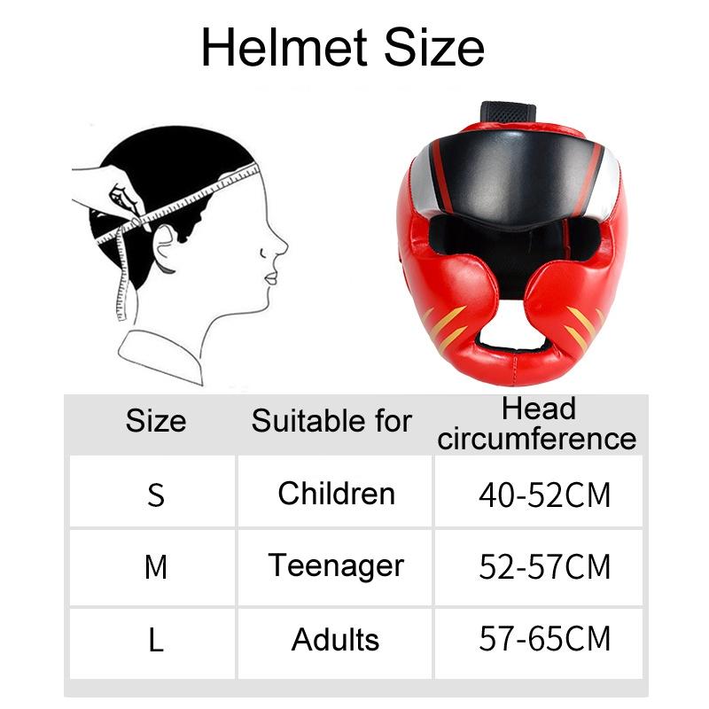 Competition Sparring Boxing Helmet For Head Protection - Black With Mask - L